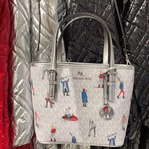 Michael Kors Jet Set Girls XS Convertible Satchel Bright White - Picture 12 of 16